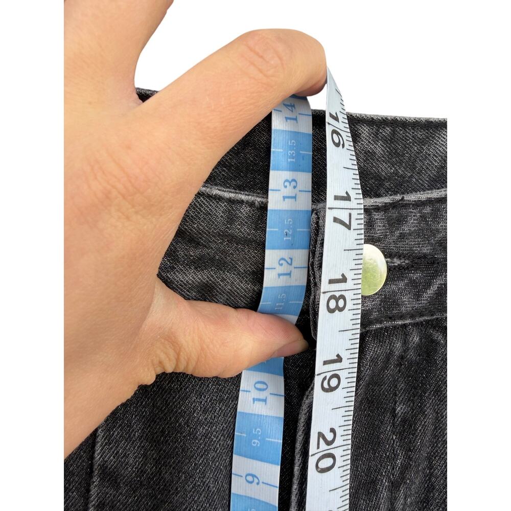 Y2K Gothic Grunge Vintage Casual High Waist Loose Pink Cross Zipper Trim Jean 29 - Picture 6 of 9